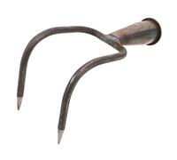 SEWACC Gancho Manual de Jardinería de Doble Punta para Remover y Desherbar Suelo Herramienta de Metal Resistente para Jardín y Cultivo Accesorio Práctico para Huerto y Terreno Exterior