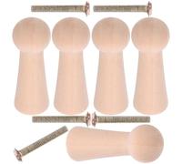 SEWACC Ganchos de Pared de Madera Redondos 10 Piezas, Colgadores para Ropa Superficie Lisa y Diseño Clásico Minimalista para Decorar Tu Habitación