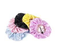 SEWACC Gorro de Dormir de Doble Capa de Satén para Niños, Elástico Ajustable Funda, Protege el Cabello Mantiene en Su Lugar