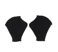 SEWACC Guantes de natación de malla para entrenamiento, 1 par de guantes de natación sin dedos con palas, correas de mano de ajuste acuático para piscina y buceo (negro)