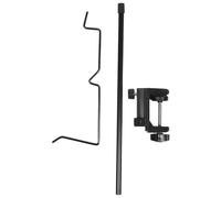 SEWACC Guía de Cable para Tabla de Planchar Abrazadera de Hierro Negro | Montaje Base Ancha y Ranura Curva, para Estación Doméstica, Orden Estable, sin Arrastre