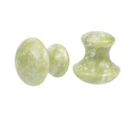 SEWACC Herramienta Gua Sha de Jade Forma de Hongo 2 Unidades Masajeador Facial para Ojos y Rostro Masajeador para Cuidado Piel y Relajación Facial