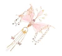 SEWACC Horquilla de Estilo Chino con Borla Rosa Púrpura Accesorio Ligero para Mujer Pinza Decorativa para Cabello en Bodas Fiestas y Cosplay Adorno Antiguo para Peinados Elegantes