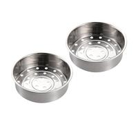 SEWACC Inserto de Cesta de Vapor de Acero Inoxidable 2piezas para Cocina al Vapor Resistencia al Calor y Diseño Estable para Cocedor de Verduras
