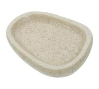 SEWACC Jabonera para Baño en Piedra de Color Beige Arena, Soporte para Jabón en Barra Antideslizante, Bandeja Decorativa para Lavabo y Ducha, Contenedor Funcional para Jabón Sólido