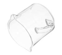 SEWACC Jarra Pequeña de Vidrio para Leche con Doble y Asa Transparente y Gruesa Jarra Mini para Espumar Café Taza Medidora para Uso Individual y