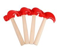 SEWACC Juego de 4 Martillos de Madera para Niños - Mini Martillos para Juegos de Imitación, Ideales para El Aprendizaje Y Desarrollo Temprano. Medidas: 6,41 X 3,14 X 0,98 Pulgadas.