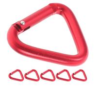 SEWACC Juego de 6 Hebillas Triangulares de Aleación de Aluminio para Escalada y Senderismo, Mosquetones Ligeros y Resistentes para Actividades al Aire Libre