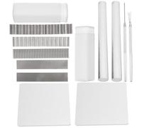 SEWACC Juego de Herramientas para Esculpir Cerámica 13 Piezas, Kit Raspadores de Acrílico y Acero Inoxidable, Accesorios para Tallar y Modelar Arcilla Polimérica, Uso Artístico