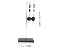 SEWACC Juego de Sistema de Poleas para Física con Base Galvanizada 1 Set con 2 Poleas Simples 1 Soporte y 2 Cuerdas para Experimentos Escolares de Ciencias y Laboratorio Educativo