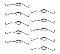 SEWACC Kit de 10 Resortes de Torsión en Forma de V para Herramientas de Jardinería, Repuesto para Podadora Manual, Resorte del Mango Resistente para Reparación y Mantenimiento de