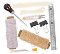 SEWACC Kit de Encuadernación Cuero DIY Herramientas Prácticas para Manualidades y Reparación Accesorio Completo para Costura Artesanal Aguja Múltiple Adaptable para Trabajos Profesionales