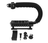 SEWACC Kit Estabilizador de Mano para Cámara Dv con Tornillo Largo Soporte con Abrazadera para Smartphone y Videocámara Mango Antivibración Portátil para Grabación de Video y Uso en