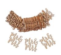 SEWACC Letreros de Madera sin Terminar Sr y Sra 30 Piezas, Decoración Artesanal para Mesa Rústica de Boda, Adornos Huecos para Fiesta, Manualidades Diy, Recuerdos para Aniversario