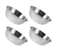 SEWACC Ligeros y Elegantes Cuencos Redondos en Acero Inoxidable Juego de 4 para Mezclar Mascarillas Faciales y Ideales para Uso en Casa y Viajes Uso Casa Viajes