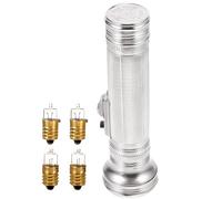 SEWACC Linterna Pequeña Portátil de Metal Estilo Antiguo sin Batería 2 Luces 2 Pilas Tipo 2 para Exteriores y Camping Linterna Metálica Compacta Vintage para Actividades al Aire Libre