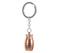 SEWACC Llavero de Urna Mini para Cenizas de Mascotas y Humanos, Contenedor Metálico Dorado Resistente Diseño Compacto para Recuerdo Conmemorativo