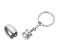 SEWACC Llavero de Urna para Cenizas de Mascotas en Metal Color Plata, Fácil de Llevar y Contenedor Compacto Adecuado como Obsequio Reconfortante para Quienes Han Perdido Su Mascota