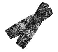 SEWACC Mangas de Brazo para Mujer Protección Solar UV, sin Dedos, de Poliéster Negro, Diseño Floral Elegante, Transpirables para Ciclismo y Senderismo