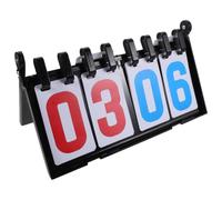 SEWACC Marcador Deportivo Portátil de Plástico 4 Dígitos para Árbitros y Entusiastas, Pantalla Clara y Visible para Fútbol de Mesa y Juegos al Aire Libre