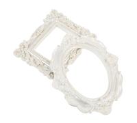 SEWACC Marco de Fotos Retro de Resina para Set de 2 Piezas 1 Ovalado y 1 Cuadrado Perla Marco Decorativo para Fondos Fotográficos y Accesorios para Fotografía