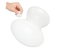 SEWACC Masajeador Facial de Jade Blanco Forma de Seta para Aumentar Movilidad Puntos de Activación, Herramienta de Masaje para Cuidado Piel