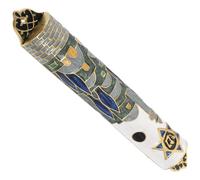 SEWACC Mezuzá de Metal Artesanal Grande para Puerta Escritura Sagrada Adorno Religioso Retro Decoración del Hogar Judía Mezuzá Ligera y Práctica para Entrada