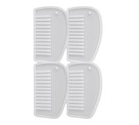 SEWACC Molde de silicona flexible para peines caseros: molde para peines pequeños de cuatro brazos y dientes anchos, ideal para manualidades, regalos y decoración de fiestas.