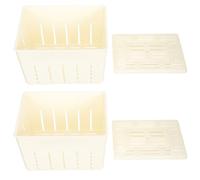 SEWACC Molde para Hacer Tofu de Plástico 2 Unidades Tamaño 14X105X95 CM Molde para Prensar Tofu Casero Herramienta de Cocina Práctica en Casa