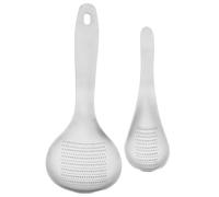 SEWACC Molino de Jengibre y Ajo de Acero Inoxidable 2 Piezas Cucharas Pequeñas y Grandes Triturador Manual Portátil para Cocina Barbacoa y Camping Utensilio Práctico para Condimentar