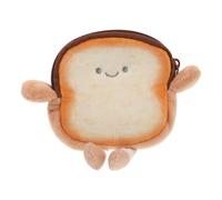SEWACC Monedero Pequeño con Forma de Pan Tostado, Diseño Lindo y Compacto, Tejido No Tejido sin Pelusa, con Cadena para Colgar, Adecuado para Estudiantes y Jóvenes