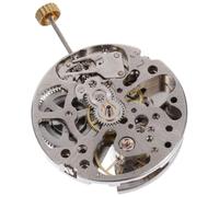 SEWACC Movimiento de Reloj Automático de Cuarzo Diseño Esqueleto en Metal Plateado, Precisión Mecánica y Sistema de Transmisión Suave para Proyectos DIY y Reparación de Relojes