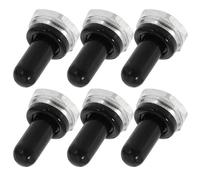 SEWACC Negra Tapa Protectora de Silicona Adecuado para 6 Piezas, Interruptor de Palanca de 12mm, Resistente Intemperie y Fácil de Instalar Motocicletas y Coches