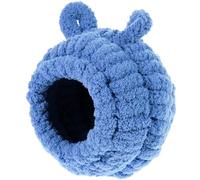 SEWACC Nido para Dormir de Loro Hamaca Colgante, Cama para Pájaros de Felpa Azul, Tamaño Mediano, Cálido para Invierno, Uso en Jaulas para Mascotas, Adecuado para Loros y Aves Pequeñas