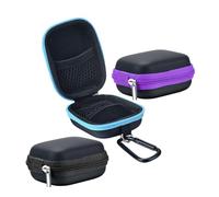 SEWACC Organizador de Aceites Esenciales EVA Rígido para 6 Frascos Roll-On de Vidrio 5 Ml Estuche Portátil de Viaje Pequeño Compartimentos para Perfumes Colores Azul Morado y Negro 3