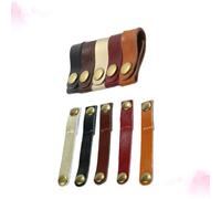 SEWACC Organizador de Cables de Cuero 10 Piezas Clips para Cables de Datos Enrollador de Auriculares 5 Unidades 9X12 CM 5 Unidades 63X16 CM Gestión Compacta para Oficina y Viaje