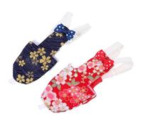SEWACC Pañal para Pájaros 2piezas de Algodón Transpirable Diseño Creativo de Flores en Colores Negro y Rojo, Seguro y Cómodo para Cockatiel y Love Birds