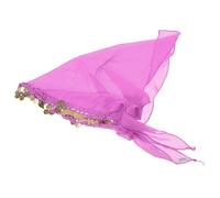 SEWACC Pañuelo Étnico para Mujer Monedas Antiguas Accesorio para Danza del Vientre Pañuelo Cabeza Color Morado Claro Ligera Bandana Tribal para Bailarina y Disfraz Adecuado para