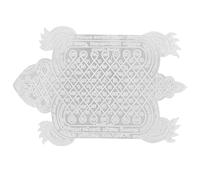 SEWACC Parche Amuleto Tortuga Pequeña Metálico Plateado Adorno Tradicional para Teléfono Móvil Decoración de Funda Símbolo de Prosperidad y Buena Suerte Accesorio de Mitología China