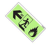 SEWACC Pegatina de Autoadhesiva Luminosa para Pared Señal de Seguridad para Evacuación y Emergencias para Dormitorios y Salones