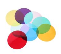 SEWACC Pegatinas Autoadhesivas de Gel para Iluminación Ambiental 10 Cm 8 Colores, Filtros de Foco LED para Fotografía y Estudio, Película Difusora Pet para Ambientes Interiores Cálidos