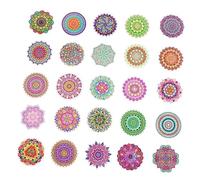 SEWACC Pegatinas de Mandala 2 Juegos, PVC, para Portátil y Maleta | 50 Hojas por Juego, Fácil de Despegar, Decorativas y Prácticas, sin Residuos para Ordenador y Equipaje