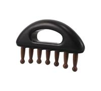 SEWACC Peine de Masaje de Sándalo Natural Hecho a Mano Peine de Madera Maciza Dientes Anchos y Redondeados para Cuero Cabelludo Masajeador Ligero y Portátil para Cabeza Cuello y