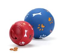 SEWACC Pelota Creativa Juguete Educativo Fugas de Comida, para Perros | Tpr Rojo, Confiable y Fácil de Limpiar, Desarrolla Inteligencia, para Perros y Mascotas