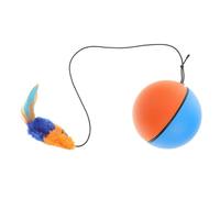 SEWACC Pelota Eléctrica para Gatos con Movimiento Interactivo y Ratón Falso, Juguete de Abs para Entretenimiento Autónomo y Juego Interactivo en Casa