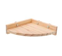 SEWACC Percha de Juguete de Madera Maciza Triangular para Loros y Aves Pequeñas, Plataforma de 7x7 Pulgadas Adecuado para Jaulas Grandes