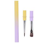 SEWACC Pinceles para Decoración de Uñas de Doble Punta, Bolígrafo para Pintar Uñas Cabezal Plano y Redondo, Herramienta Aplicadora de Pigmentos para Manicura Profesional y Uso en Casa,