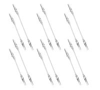 SEWACC Pinzas de Cocodrilo Metálicas Doble Cabeza, 12 Piezas para Fotos y Notas, Soporte Colgante para Manualidades y Decoración de Pared