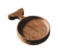 SEWACC Plato de Madera de Acacia Pequeño en Forma de Pez Platillo Creativo para Salsa de Soja y Kimchi Coreano Cuenco Multifuncional para Condimentos y Aperitivos en Cocina y