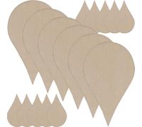 SEWACC Recortes de Madera Forma de Gotas de Agua 15X10Mm 200 Piezas sin Terminar para Manualidades DIY Decoración Rústica Natural para Arte Pintura y Proyectos Creativos